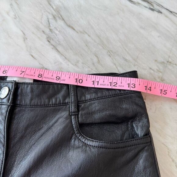 Wilfred The Melina Vegan Leather Straight Leg Pants Size 4 Black - Picture 7 of 13